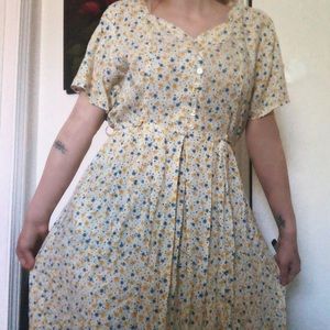 Floral print prairie dress